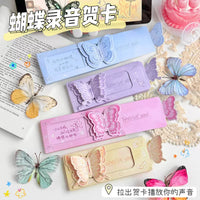 DIY Creative 3D Butterfly Pull-Out Recording Greeting Card for Friends