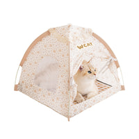 Foldable Pet Tent Bed for Cats and Small Dogs, All Seasons Indoor Pet House