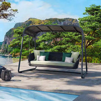 Outdoor Wicker Hanging Basket Chair for Patio Garden Villa