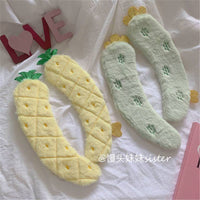 Cute Cartoon Fruit Toilet Seat Cover, Plush Warm Toilet Ring Cushion with Velcro for Winter