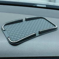 Car Dashboard Anti-Slip Mat with Phone Holder and Storage