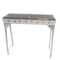 Outdoor Foldable Stainless Steel BBQ Grill for Home Use, Portable Charcoal Smoker for Patio Camping