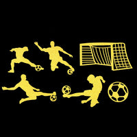 World Cup Soccer Player and Goal Cake Topper Set - 6 Pieces