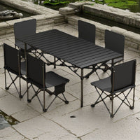 Outdoor Folding Table and Chair Set with Storage Bag for Camping