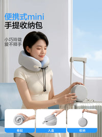 Memory Foam U-Shaped Travel Neck Pillow for Airplanes and Trains with Storage Case