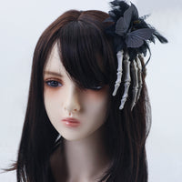 Halloween Rose Skull Hand Hair Clip Gothic Lolita Cosplay Accessory