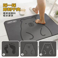 Diatomaceous Earth Absorbent Bath Mat Non-Slip Quick Dry for Bathroom Entryway