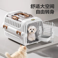 Pet Carrier for Cats and Small Dogs, Airline Approved Travel Crate with Skylight, Portable and Breathable