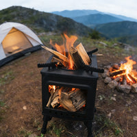 Portable Folding Cold Rolled Steel Wood Burning Stove for Outdoor Camping and Tea Boiling