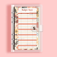 A6 Transparent Loose-Leaf Notebook with Large Capacity Storage and Detachable Pages for Kids' Handbooks