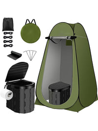 Pop-Up Privacy Tent for Outdoor Shower, Changing Room, or Toilet