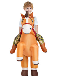 Inflatable Cartoon Pony and Zebra Costume for Adults and Kids - Halloween, Stage Performance, Cosplay