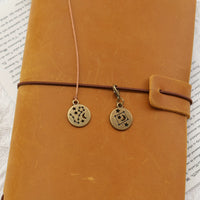 Vintage Bronze Zodiac Bookmark Charms for Journals and Books