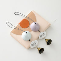 Japanese Style Ceramic Wind Chime with Lily of the Valley Design for Home and Garden Decor