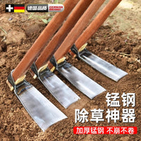 Forged Garden Hoe with Hardwood Handle for Weeding, Digging, and Soil Cultivation