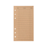 A6 Loose Leaf Planner Refills for Daily, Weekly, and Accounting Notebooks, 120gsm Paper