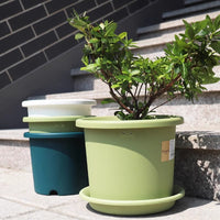 IRIS DEEPOT Resin Plastic Plant Pot Saucer Tray for Indoor Outdoor Use