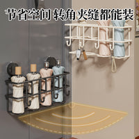 Wall-Mounted Umbrella Holder with Drip Tray and Hooks for Home Entryway