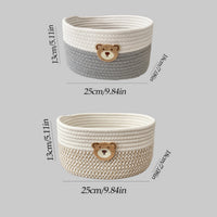 Hand-Woven Cotton Rope Storage Basket for Snacks, Remotes, and Sundries