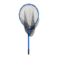 Telescopic Aluminum Alloy Fishing Landing Net with Silicone Mesh for Lure Fishing