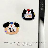 Cartoon Cute Magnetic Refrigerator Sticker 2025 New Creative Photo Frame Magnet Personalized Multi-functional Decorative Magnetic Decal