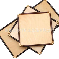 New Chinese Style Solid Wood Picture Frame with Faux Bronze Corners for Calligraphy and Paintings