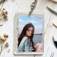 Acrylic Transparent Photocard Holder Keychain for 3-inch Photos