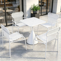 Outdoor Cafe Bistro Table and Chair Set for Patio Garden Balcony