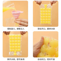 Food Grade Disposable Ice Cube Bags Self-Sealing Small Ice Trays for Homemade Ice Cubes and Passion Fruit Ice
