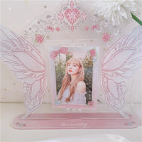 Acrylic Butterfly Effect Rotating Stand for Photos and Cards, Desktop Ornament