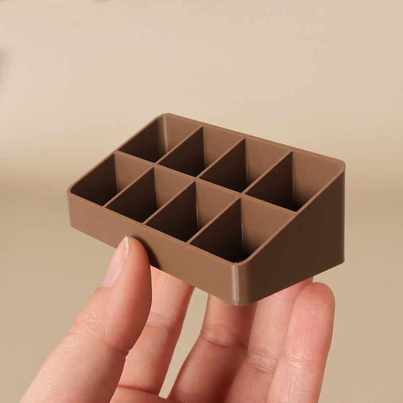 Dollhouse Miniature Multi-Grid Storage Box Desktop Display Shelf Model Supermarket Rack Prop for OB1 Dolls