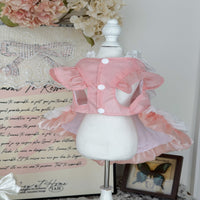 Handmade Pink Gradient Princess Dress for Small Dogs and Cats