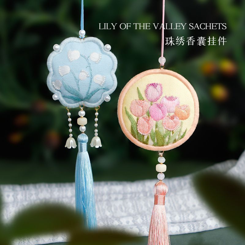 DIY Embroidered Sachet Kit for Hanfu Accessories and Gifts