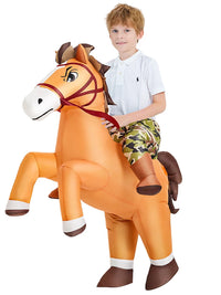 Inflatable Cartoon Pony and Zebra Costume for Adults and Kids - Halloween, Stage Performance, Cosplay