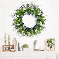 Artificial Daisy Eucalyptus Wreath for Door Decor and Wedding Decoration