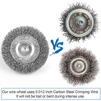 1/4-inch Hex Shank Wire Brush Set for Drill, Rust Removal, Polishing, and Cleaning