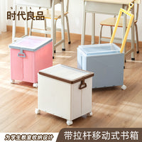 Large Capacity Foldable Storage Box with Wheels for Books and Office Organization