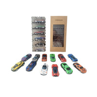 Die-cast Alloy Toy Car Set with Storage Box, Mini Racing Vehicles for Boys