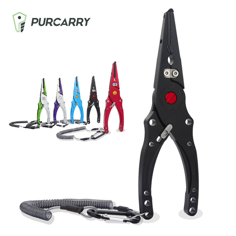 Camo Aluminum Alloy Fishing Pliers & Fish Gripper Set, Multifunctional Lure Pliers for Outdoor Fishing