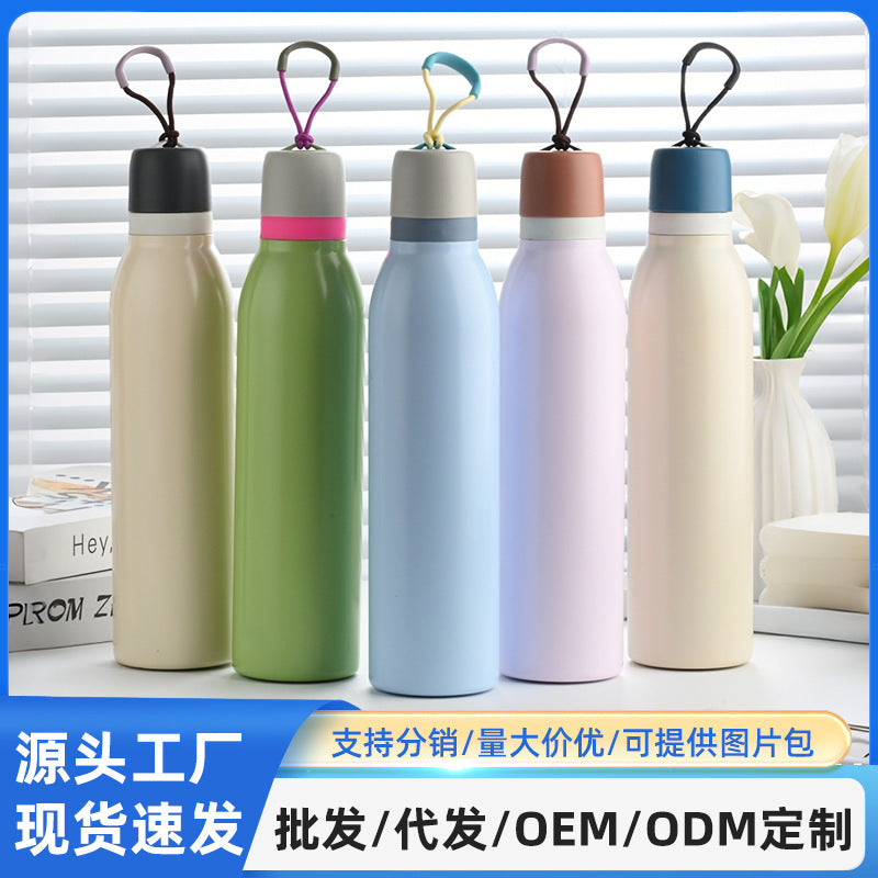 Kids' Insulated Water Bottle with Straw - Portable Stainless Steel Thermos for School, Sports, and Travel