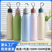 Kids' Insulated Water Bottle with Straw - Portable Stainless Steel Thermos for School, Sports, and Travel