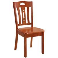 Solid Wood Dining Chair Modern Chinese Style with Backrest