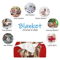 Customizable Dog Pattern Flannel Blanket for Home Warmth