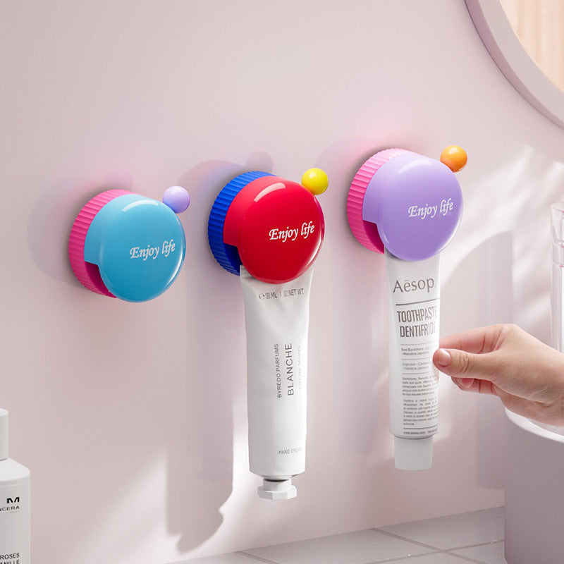 Dopamine Suction Cup Toothpaste Squeezer Wall-Mounted Dispenser for Lotions and Facial Cleansers