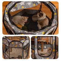 Pet Birthing Tent Enclosed Cat Dog Whelping Box with Mat for Pregnancy and Nursing