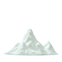 Zen White Ceramic Mountain Micro Landscape Ornament for Aquarium and Home Decor