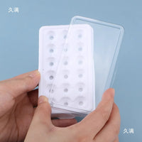 Jewelry Display Tray with Lid, Transparent Gemstone Storage Box for Loose Diamonds and Precious Stones