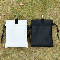 Golf Poker Spade Drawstring Pouch, Thickened PU Waterproof Accessory Storage Bag