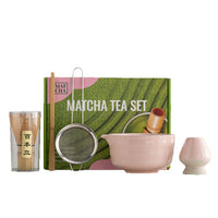 Japanese Ceramic Matcha Bowl Set with Bamboo Whisk and Scoop