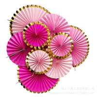 2026 New Year Decorative Paper Fan Flower Set for Holiday and Classroom Decor